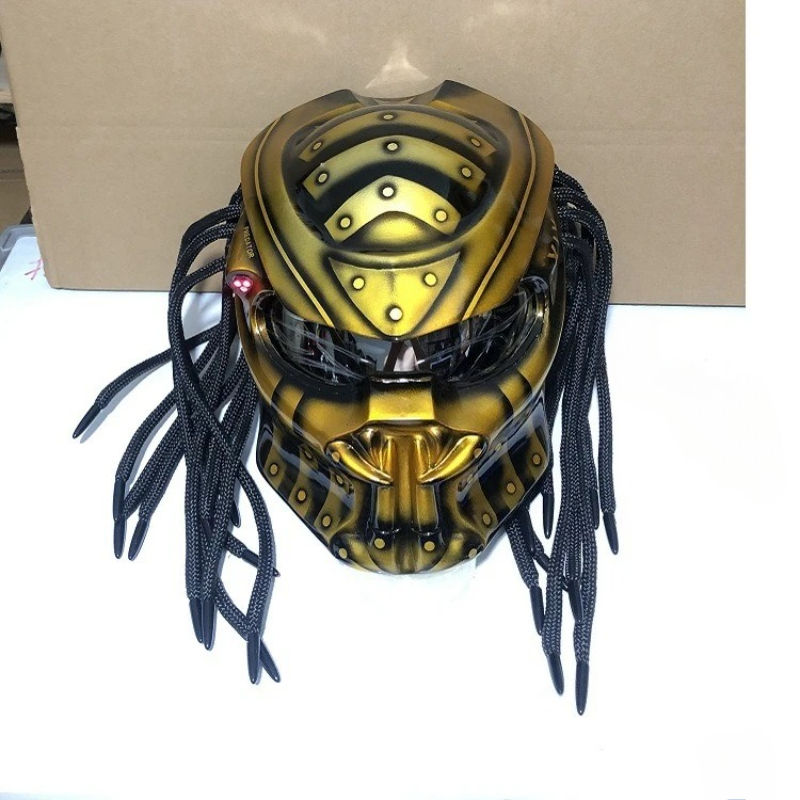 Custom Predator Motorcycle Helmet - Racing Predator Warrior Full Face Motorcycle