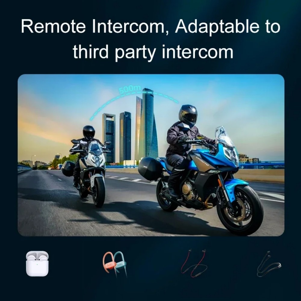 1 or 2 PCS Motorcycle Helmet I - Universal Motorcycle Helmet Intercom Headset 评论和价格