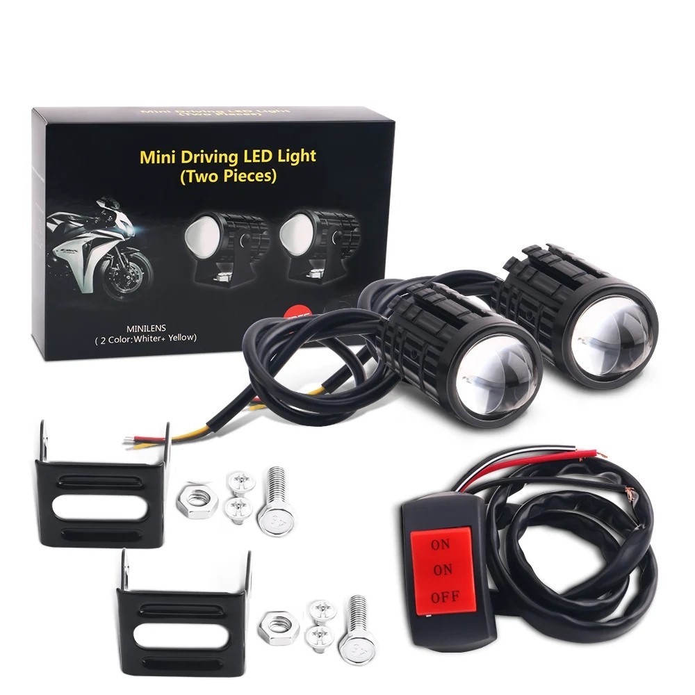 1/2PCS Universal Motorcycle LE - Universal Motorcycle Led Headlight Projector 评论和价格