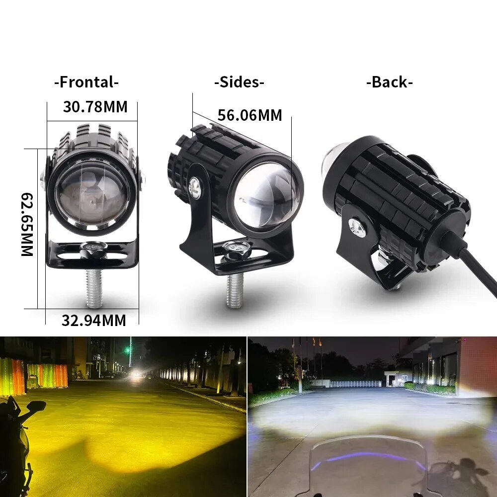 1/2PCS Universal Motorcycle LE - Universal Motorcycle Led Headlight Projector 评论和价格