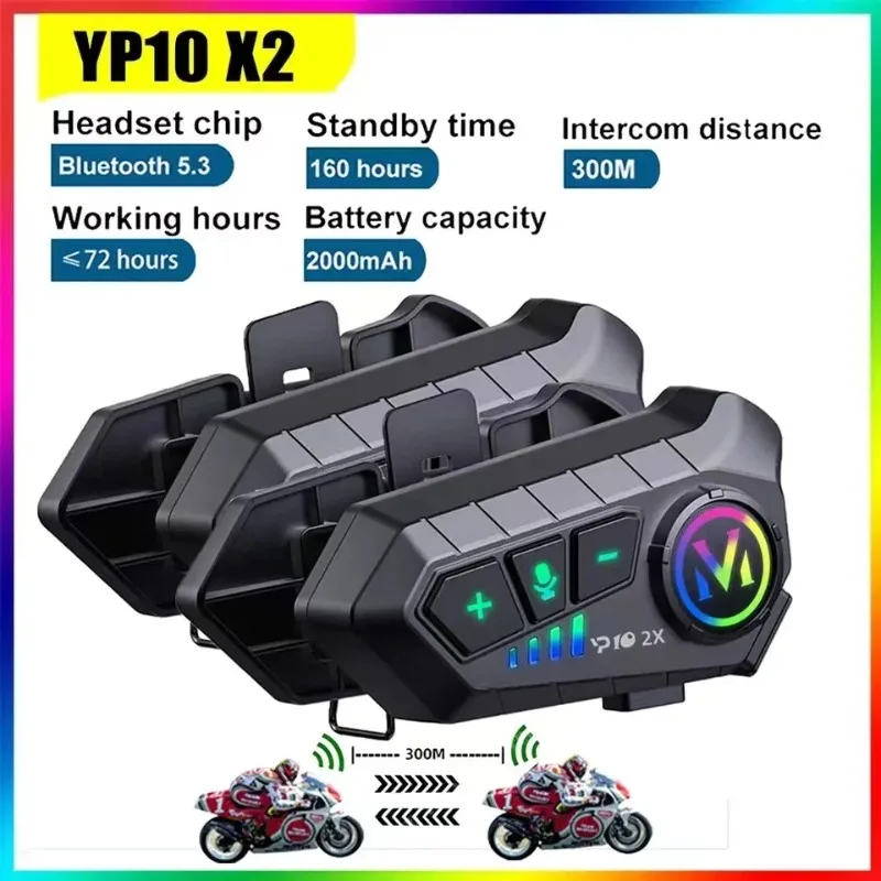 Y10 2X Bluetooth Motorcycle He - Universal Motorcycle Helmet Intercom Headset 评论和价格
